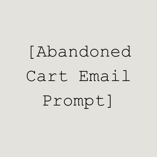 Abandoned Cart Email Prompt