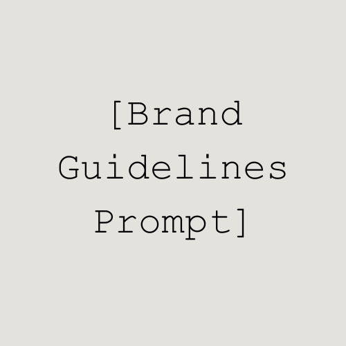 Brand Guidelines Prompt