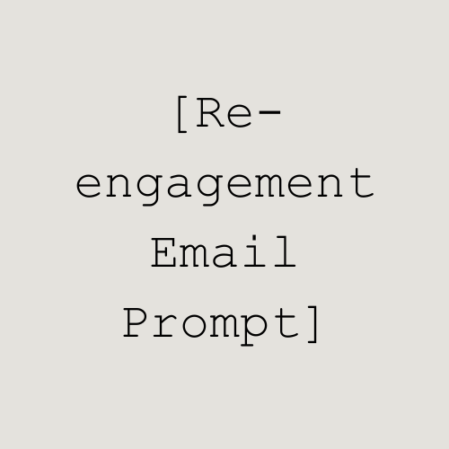 Re-Engagement Email With a Discount Prompt